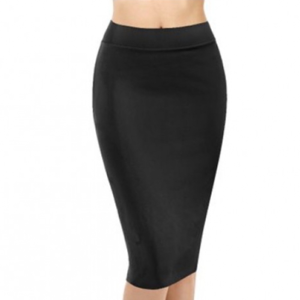 BLACK BODYCON PENCIL SKIRT